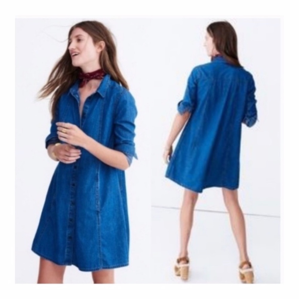 MADEWELL Denim A-Line Shirtdress